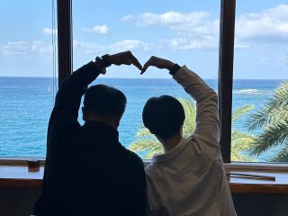 オーシャンビューの店舗で、のんびり優雅に製作体験