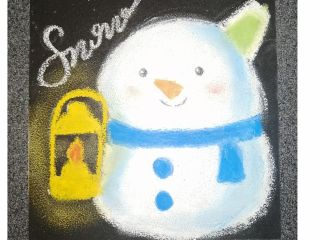 季節のモチーフをかく(ゆきだるま)