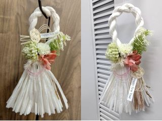 【お正月の玄関を飾るしめ縄】10cmのミニサイズ1,100円|25cmサイズのスタンダードサイズ2,750円、リースタイプ2,200円の3種から選べる体験です♪