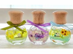 【販売作品】イベント会場では「すずらん」「ひまわり」「あじさい」Ver.のミニディフューザーを販売いたします♪ラベンダーの香りで癒し効果抜群!