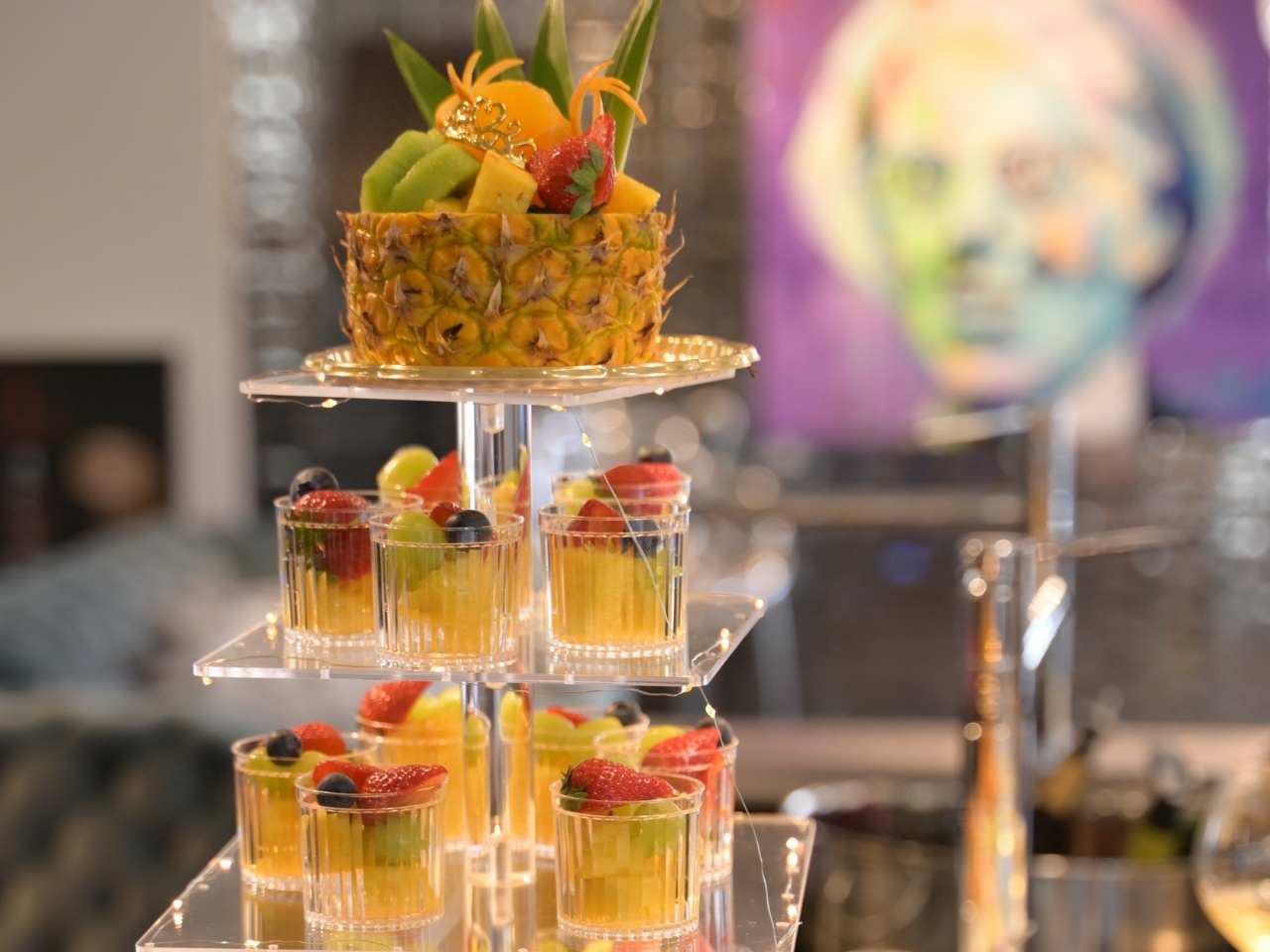 パーティーの演出 フルーツタワー ワイン会