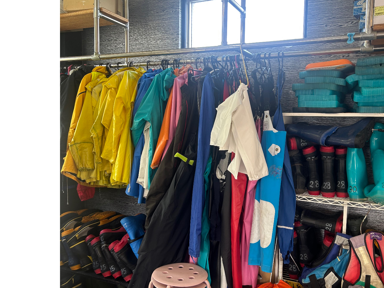 長靴、カッパ無料貸出