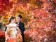 富士山と紅葉のコントラストが素敵な紅葉フォトウェディング。