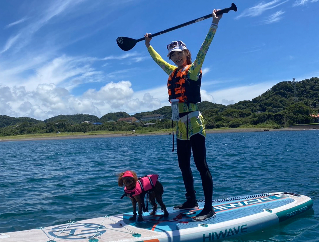 【館山×SUP】【サップ&ドッグサップ】 富士山が見える海でわんちゃんとの思い出...