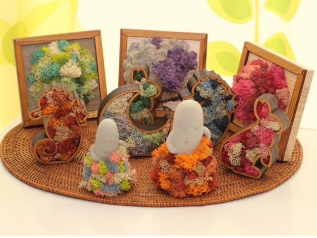 モス作品はいろいろな形があります。