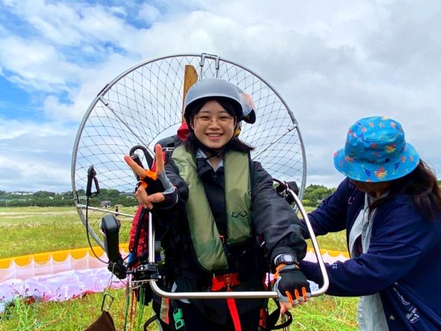 装備ばっちり!さあ飛ぶよ〜♪