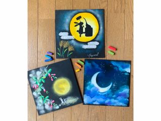 20センチの正方形のボードに描いて頂けます。