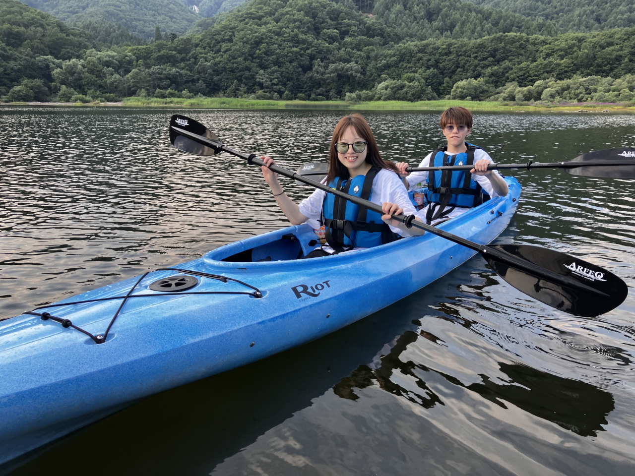 基本、少人数制です。秋元湖を丸っと独り占め!!