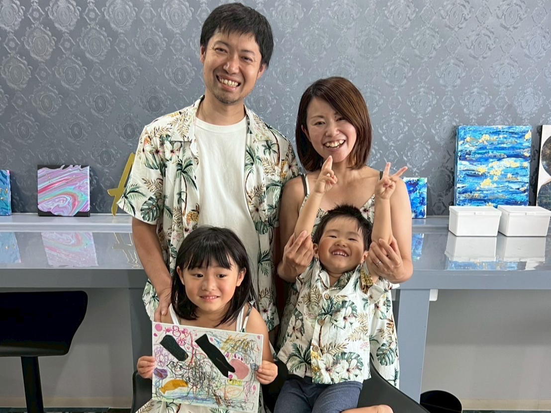 ご旅行中のご家族でArt体験