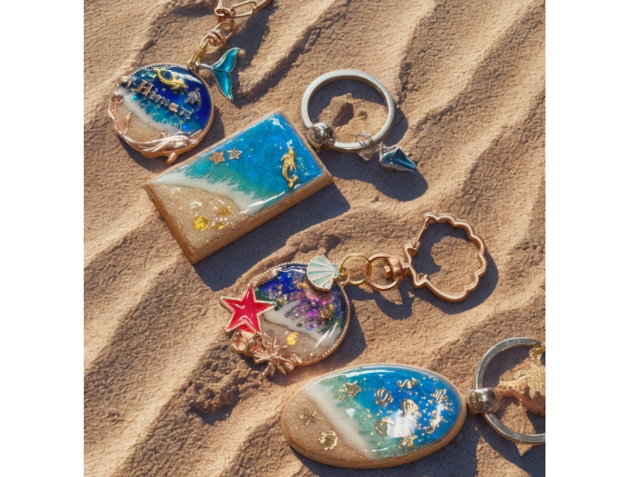 UV海レジン体験 ☆キーホルダー、ヘアゴム、チャームから選べます