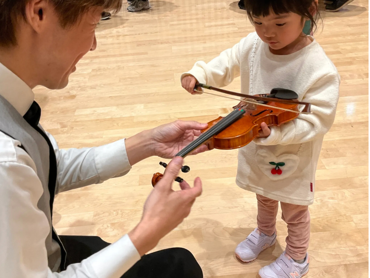 バイオリンも体験できる!