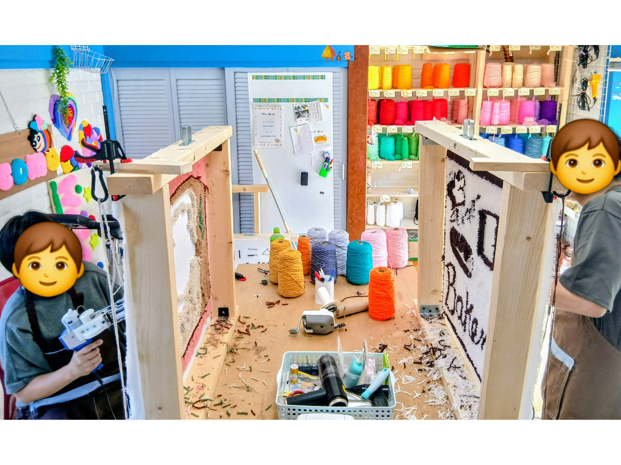 【1番人気】タフティング制作体験(60㎝×60㎝or70cm×50cm)♪オリジ...