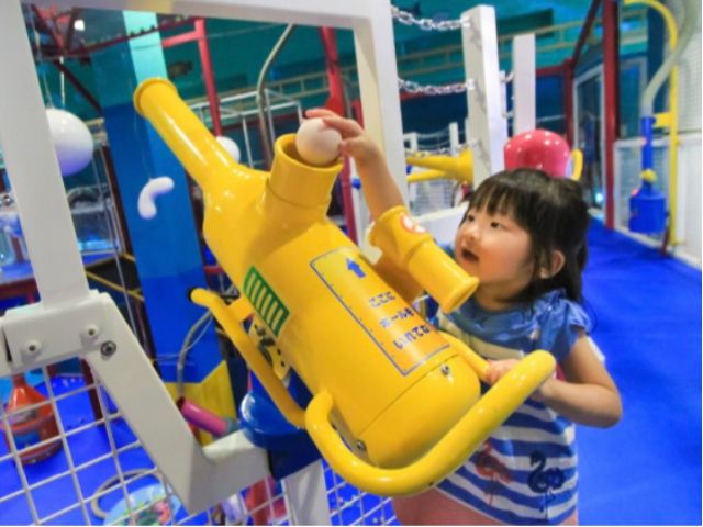 0歳〜楽しめる「しまじろうシーパーク」が大人気! ※写真は「ガオガオさんのかいてんけんきゅうじょ」