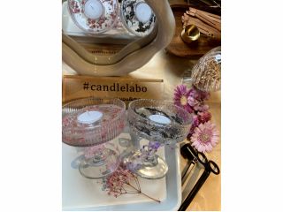 ドライフラワーのボタニカルキャンドル体験♪