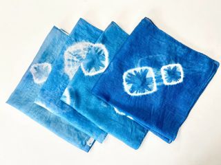 簡単絞り。ハンカチ染め