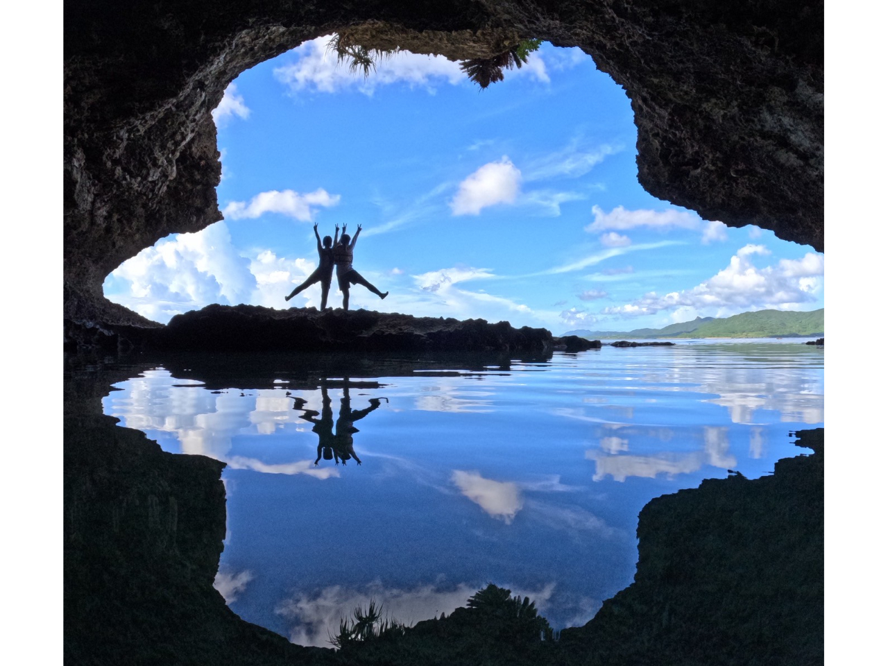 洞窟でのシルエット撮影!