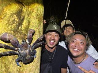 絶滅危惧種のヤシガニに高確率で遭遇!
