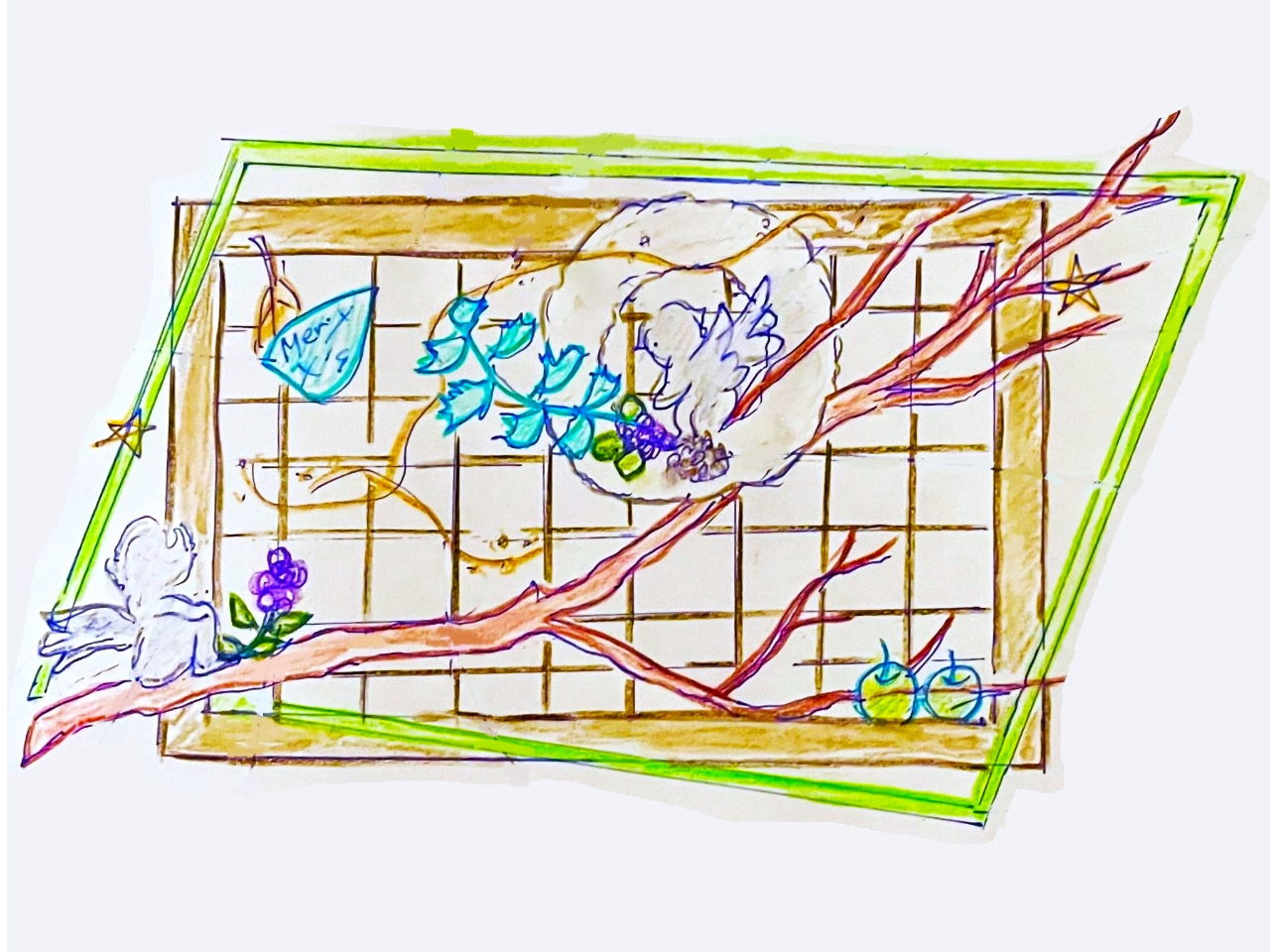 11月22日(土) 第2部テーマ クリスマスの壁飾り『大人かわいいエンジェルを使ったフレームデザイン』