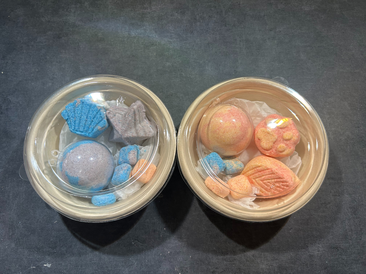 作ったバスボムはかわいくラッピングしてお渡しします。