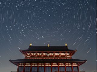 第一次大極殿の前から北極星を見つけます!