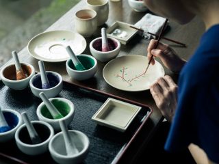 絵付け体験の様子