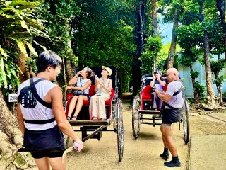 【備瀬のフクギ並木】沖縄で人力車が楽しめるのは、備瀬と那覇だけ!