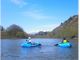 出羽三山「月山」のふもとに広がる月山湖。 日本一の大噴水が名物の、新しいレイク・アクティビティのスポットです。 月山湖の湖面をパックラフトで浮かんでみませんか。