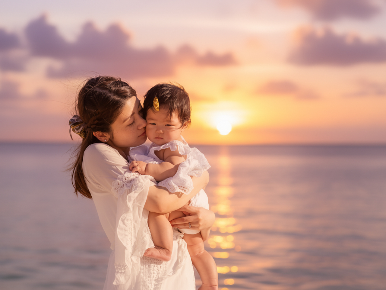 �I�����W�F�̌��ɏƂ炳���e�q�̎��ԁB����ł����c���Ȃ��g�������̕\��h���ʐ^�Ɏ��߂܂��B