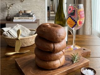 プロテインベーグル4つ作ります