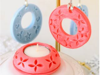 石けんで作るキャンドルホルダーとオーナメント