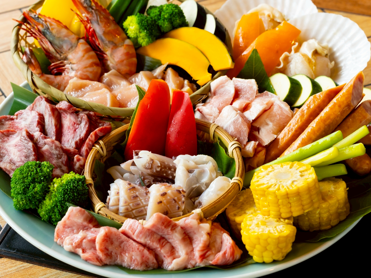 ＼Bravo特選BBQコース／宗像牛に豊富な海の幸とバラエティーに富んだメニュー♪