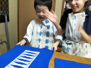 初めての型染め体験です。