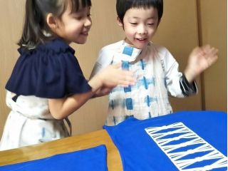 親子で楽しむ型染め体験