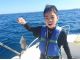 お子様でも釣れる!家族で楽しむ宮古島グルクン体験。カワハギちゃんでした〜!