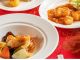 定番ランチセット(選べるメイン+4種類のおまかせプレート+スープ+ご飯+デザートまたはコーヒー)メインA:エビチリソース、B:酢豚、C:麻婆豆腐