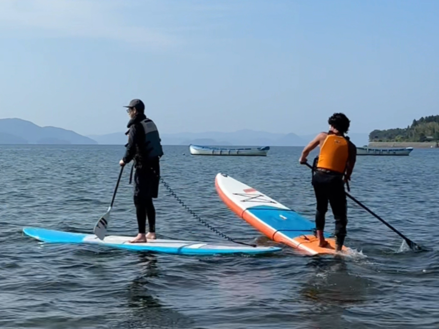 萩の浜サップ体験♪初心者の方、体力に自信がない方、泳ぎが苦手な方