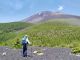 子天狗塚から見上げる宝永山と富士山頂