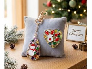 クリスマスのプチギフトにモノ(作品)+体験をご一緒にいかがですか?お子様ともご一緒にお作りいただけます♪